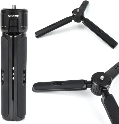 Vista 8 de Mini trípode de aluminio resistente, trípode de mesa de escritorio para cardanes DSLR, Zhiyun Weebill/Crane/Lab, DJI Ronin S/SC/RS/RSC Series, Osmo