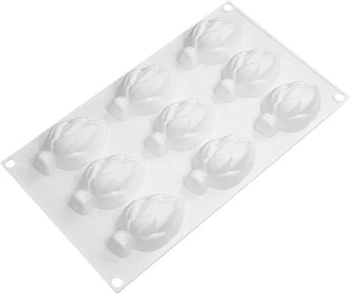 Vista 6 de mostsom Moldes de panadería con forma de cardo Molde de silicona para hornear para pastelería Forma de pastel para magdalenas Molde de donas Molde