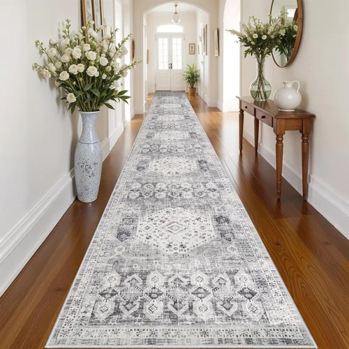 Vista 59 de Alfombra de Pasillo Lavable - Alfombras de Cocina de 2'6"x12' con Respaldo Antideslizante, Alfombras de Casa de Campo para Interiores para Sala