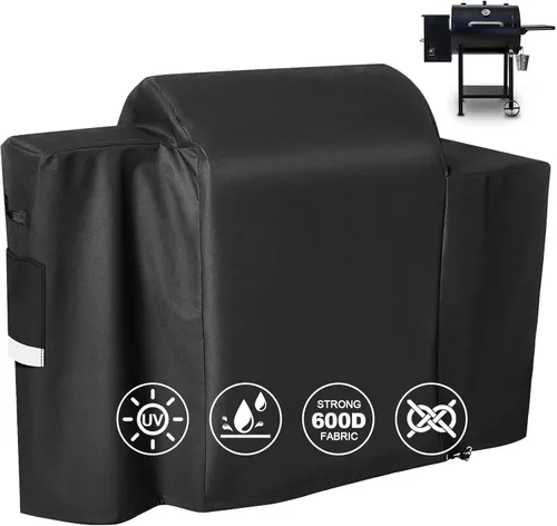 Vista 15 de QuliMetal Funda para ahumador eléctrico Pit Boss Serie 3 – Cubierta para parrillas Pit Boss PBV3G1 Ahumador vertical 600D resistente al agua
