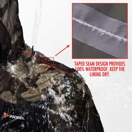 Vista 2 de Rodeel Traje de lluvia de pesca impermeable para hombres (traje de chaqueta y pantalón de equipo de lluvia)