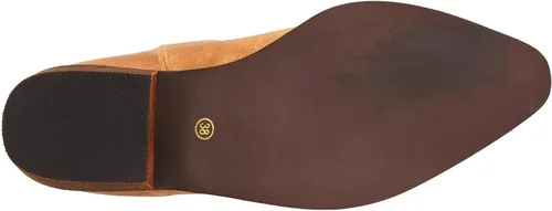 Vista 5 de Botas vaqueras para mujer, punta puntiaguda, a media pantorrilla, zapatos de moda occidental