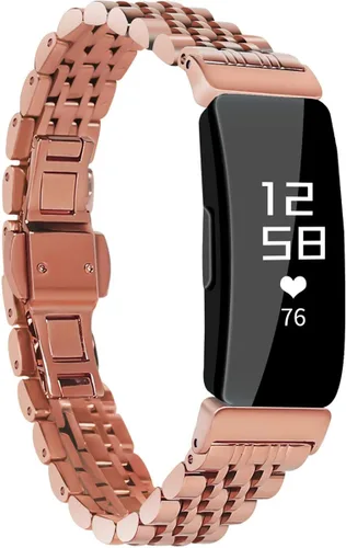 Vista 7 de Chofit Metal Bracelet Compatible with Fitbit Inspire/Inspire HR/Inspire 2 Bands, Stainless Steel Replacement Strap Wristband Accessories for Inspire