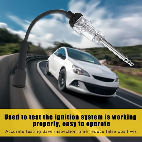Vista 4 de Probador de bujías en línea para motor de arranque recto, probador de encendido de cortacésped ligero, detector de diagnóstico de armadura