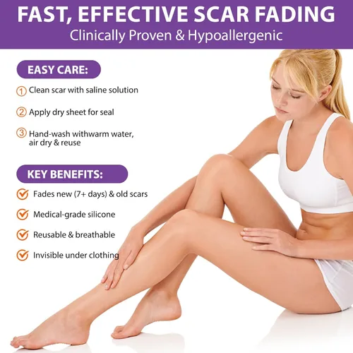 Vista 10 de Hojas de silicona para cicatrices, hojas de silicona para cicatrices, cinta de silicona para cicatrices quirúrgicas, cinta de cicatriz de grado