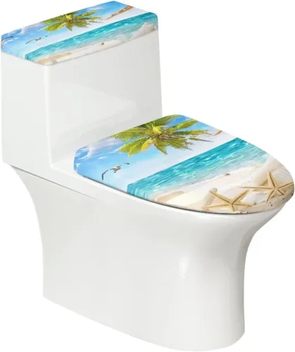 Vista 19 de Juego de 2 Fundas de Asiento de Inodoro con Hojas de Arce de Otoño, Juego de Fundas de Tapa de Tanque de Inodoro con Hojas de Arce Impresas