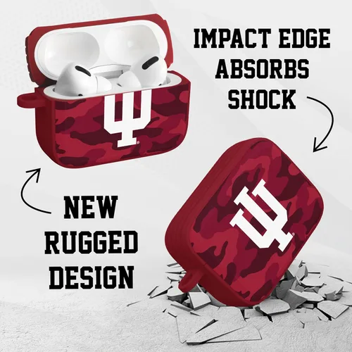 Vista 4 de AFFINITY BANDS Indiana Hoosiers Camo HDX - Funda compatible con Apple AirPods Pro