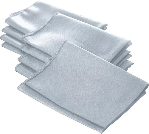 Vista 60 de LA Linen Paquete de 10 servilletas de popelina de poli, servilletas de tela suave, servilletas lavables y reutilizables, servilletas de mesa Negro