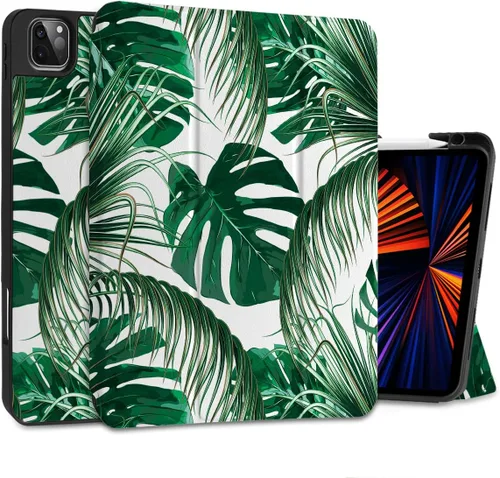 Vista 31 de TWOLSKOO Funda para iPad Pro de 11 pulgadas de 4ª generación 2022, [Soporte para lápiz integrado] Soporte triple y encendido automático/apagado