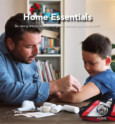 Vista 7 de Kit de primeros auxilios de 330 piezas, kits médicos de trauma compactos impermeables premium para cualquier emergencia, ideal para el hogar