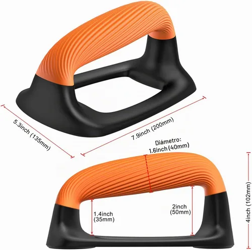 Vista 7 de Kipika Barras para Flexiones, Soportes de Flexiones con Mango de Plástico Suave Engrosado, Base Estable y Antideslizante, Mangos para Flexiones A