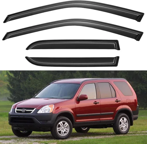 Vista 152 de YQAUTEC - Viseras para ventana, protectores contra la lluvia, compatibles con Subaru WRX 2015-2021, deflectores de viento para ventanas, viseras