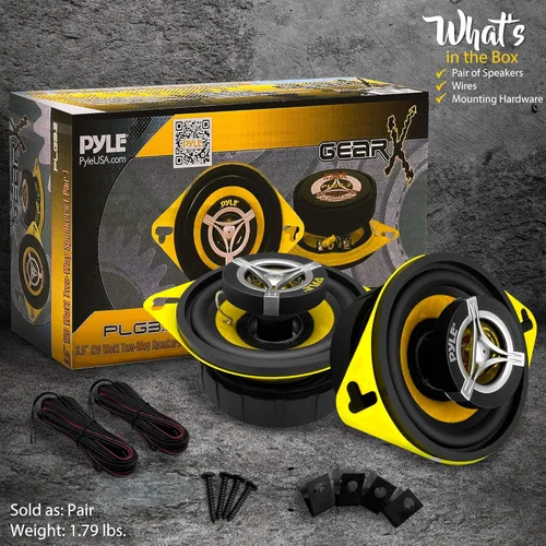 Vista 7 de Sistema de altavoces de coche de dos vías Pyle - Pro de 3.5 pulgadas 120 vatios 4 ohmios Tweeter medio componente de audio de sonido para estéreo