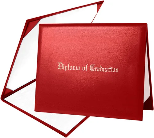 Vista 22 de Funda para diploma de 8.5 x 11 pulgadas, certificado acolchado de cuero sintético de graduación (negro)