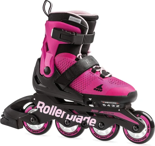 Rollerblade Microblade - Patines en línea ajustables para niñas, color rosa y chicle, para jóvenes, rendimiento juvenil
