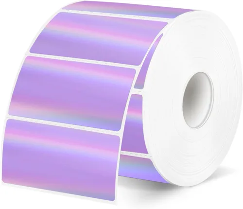 Vista 15 de Etiqueta térmica directa de 2 x 1 pulgadas, etiquetas de código de barras, etiquetas térmicas holográficas para dirección, envío, compatibles