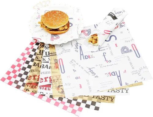 Vista 7 de Papel Premium para Delicatessen de 12"x12" - Paquete de 200 - Resistente al Agua y Grasa, Forros a Prueba de Grasa para Bandejas de Comida