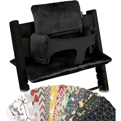 UKJE Cojín Compatible con Stokke Tripp Trapp (Modelo Antiguo y Nuevo) 2 Piezas, Cojín de Asiento Suave para Bebés y Niños Pequeños, Algodón