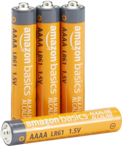 Amazon Basics - Paquete de 4 baterías alcalinas AAAA de alto rendimiento, 1.5 voltios, vida útil de 3 años