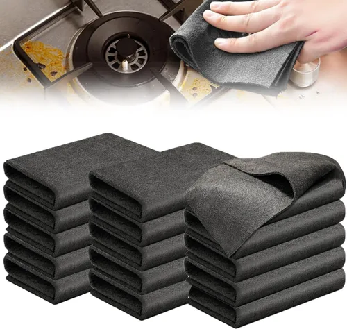 Vista 8 de Paño mágico multifuncional, paño de limpieza mágico grueso reutilizable, paño de limpieza de microfibra mágico sin rayas, adecuado para vidrio, 10