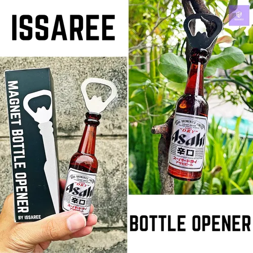 Vista 7 de Figura magnética de abridor de botellas de cerveza japonesas, herramienta de apertura con tapa magnética para nevera, decoración de nevera, Asahi