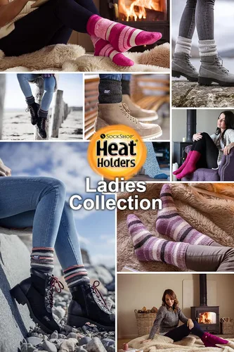 Vista 2 de HEAT HOLDERS Women's Thermal Stripe Socks Size 5-9 US