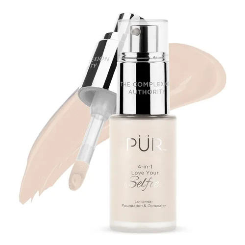 Vista 22 de PÜR MINERALS 4-in-1 Love Your Selfie Foundation & Concealer - Longwear Full Coverage Liquid Makeup Foundation with Hydrating Blend for