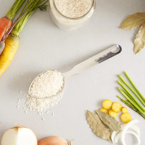 Vista 4 de RSVP International Endurance cuchara medidora ovalada, 1/4 taza, acero inoxidable