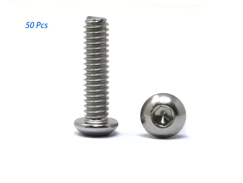 Vista 3 de iexcell Kit de tornillos de cabeza hexagonal de acero inoxidable 304 de 1/4-20 x 1, 50