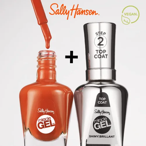 Vista 29 de Sally Hansen Miracle Gel™ x Jared McCain, GOAT Gold, Larga duración, fórmula tipo gel, sin necesidad de lámpara UV, esmalte de uñas dorado