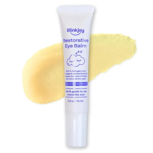 Blinkjoy Bálsamo restaurador para debajo de los ojos, bálsamo hidratante antienvejecimiento con omegas para reducir la sequedad y las líneas finas,