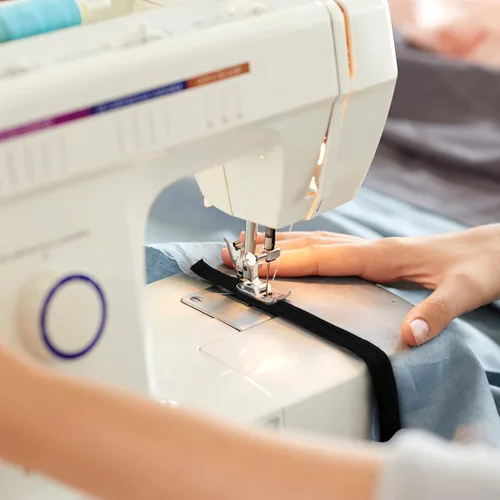 Vista 6 de Coopay Bandas elásticas planas de 1/2 pulgada de largo y 100 yardas de largo, cuerda elástica plana para coser proyectos de bricolaje, artes y Blanco