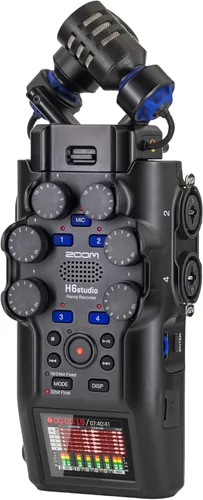 Vista 7 de Grabadora práctica Zoom H6studio de 8 pistas de 32 bits de coma flotante