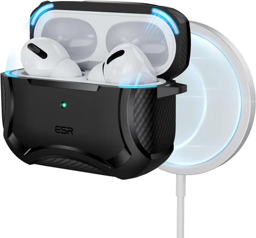 ESR Funda para AirPods Pro 2, compatible con Funda de AirPods Pro de 2ª/1ª generación (2023/2022/2019), compatible con MagSafe, potente protección
