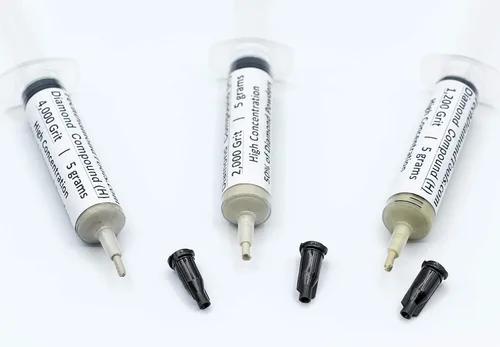 Vista 2 de TechDiamondTools Kit de 3 pasta de pulido de diamante compuesto de pulido 1200 2000 4000 grano para mármol vidrio metal roca joyería resina piedra