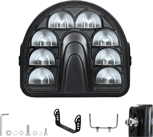 Vista 6 de VERSIÓN NUEVA 2020 Luces de seguridad LED para carretillas elevadoras, luz de arco azul para almacén, luz de emergencia para zona de seguridad