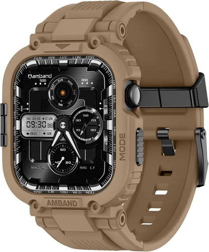 Vista 26 de amBand Compatible con Apple Watch Series 9/8/7/6/5/4 & SE 3/2/1 Correa de 41mm/40mm para Hombres, Caja M1 Deportiva y Resistente con Correa