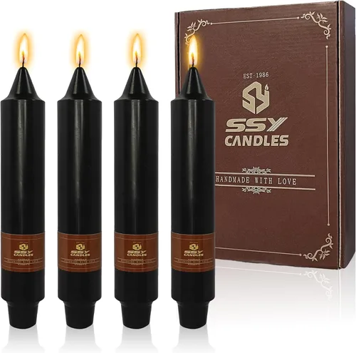 Vista 45 de Velas de hechizo blanco de 5 pulgadas, velas cortas cónicas de vigilia, velas de campanilla, 4 unidades para oración y meditación de fe religiosa