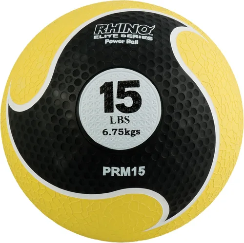 Vista 11 de Champion Sports Rhino Elite Medicine Ball – Textured Surface, Superior Grip, Hollow Synthetic Rubber for Consistent Bounce & Durability, Multiple