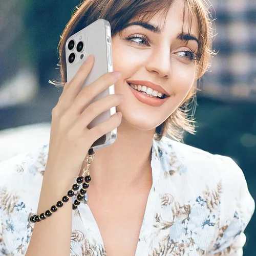 Vista 6 de takyu Dije para teléfono, correa de pulsera con cuentas para teléfono con piedras preciosas naturales para mujeres y niñas, cordón de muñeca manos