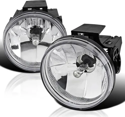 SPEC-D TUNING Luces antiniebla de conducción transparentes + bombillas compatibles con Dodge Ram Sport Package 1999-2002 1500 2500 3500 L+R Pair