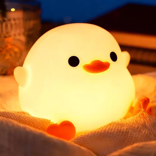 Vista 15 de Amaredom Luz de noche de Capibara, linda lámpara de capibara, luz nocturna de silicona regulable para guardería, lámpara de mesita recargable LED