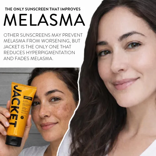 Vista 5 de JACKET Protector solar SPF 50+ Protector solar mineral con vitamina C Resistente al agua 80 minutos, natural, seguro para arrecifes Protección