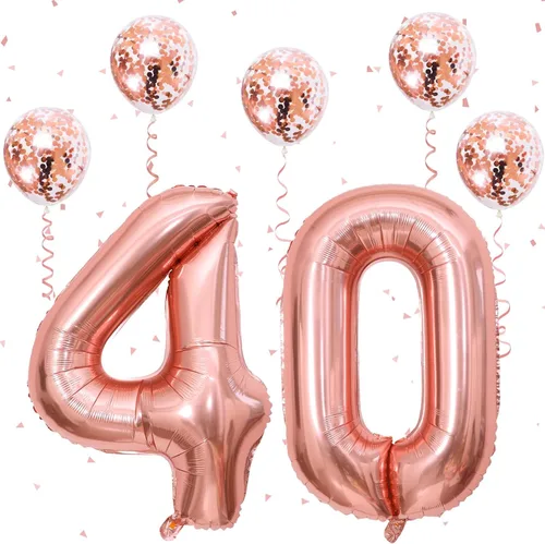 Vista 14 de Decoraciones de cumpleaños número 18 para niños y niñas, globo de aluminio con el número 18 de 40 pulgadas, globos de látex negros y metálicos