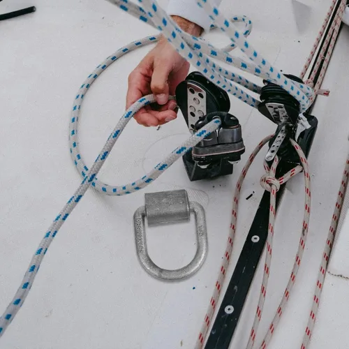 Vista 9 de 4pcs 1/2 Inch Welded D-Ring Anchors 12000lbs Forged Steel Trailer Truck Tie Down Weld-on Cargo Mooring Points for Rv Farm Applications