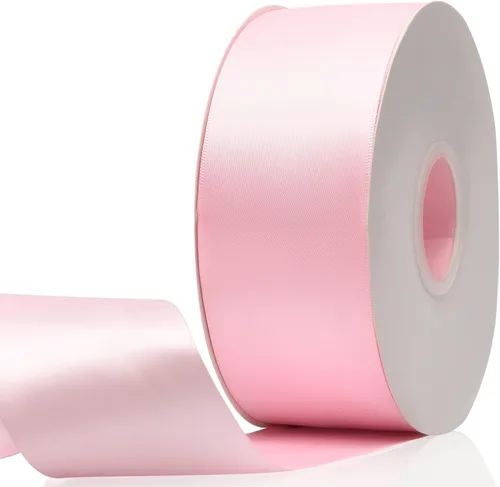 Vista 28 de 1-1/2"x50 Yards Apple Green Double Faced Satin Ribbon,Solid Color High Density Fabric Ribbon Rolls,Great for Gift Wrapping,Sewing,Crafts,DIY Bows