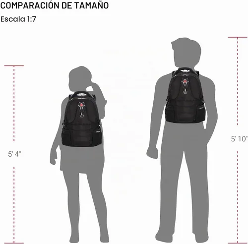 Vista 9 de SwissGear Mochila para laptop 1923 ScanSmart TSA, se adapta a la mayoría de portátiles y tabletas de 17 pulgadas