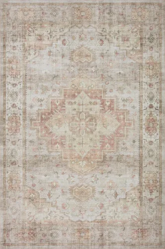 Vista 8 de Loloi Heidi Collection HEI-03 Denim/Blush Alfombra Decorativa de 2'-0" x 5'-0