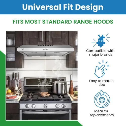 Vista 4 de Filter Everything Broan 99010303F - Filtro de repuesto para capó compatible con Broan, 11-3/4 x 17-1/4 x 3/8 (paquete de 2)