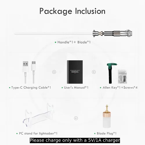 Vista 7 de CUSTOM SABER RGBX Smooth Swing, 16 fuentes de sonido, sable de luz que cambia de color con control de movimiento por empuñadura de aleación